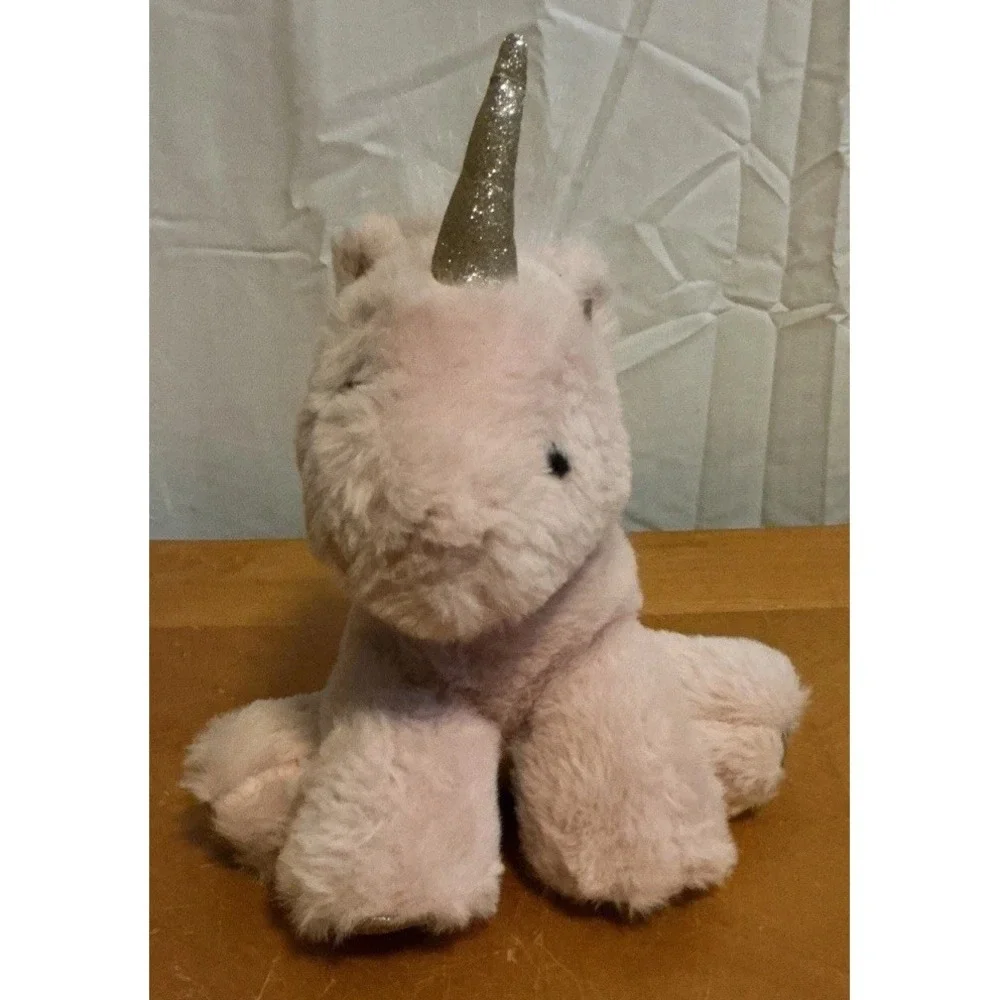 2022‎ FAO Schwarz Pink Unicorn Gold Glitter Soft Plush Stuffed Animal Toy 9
